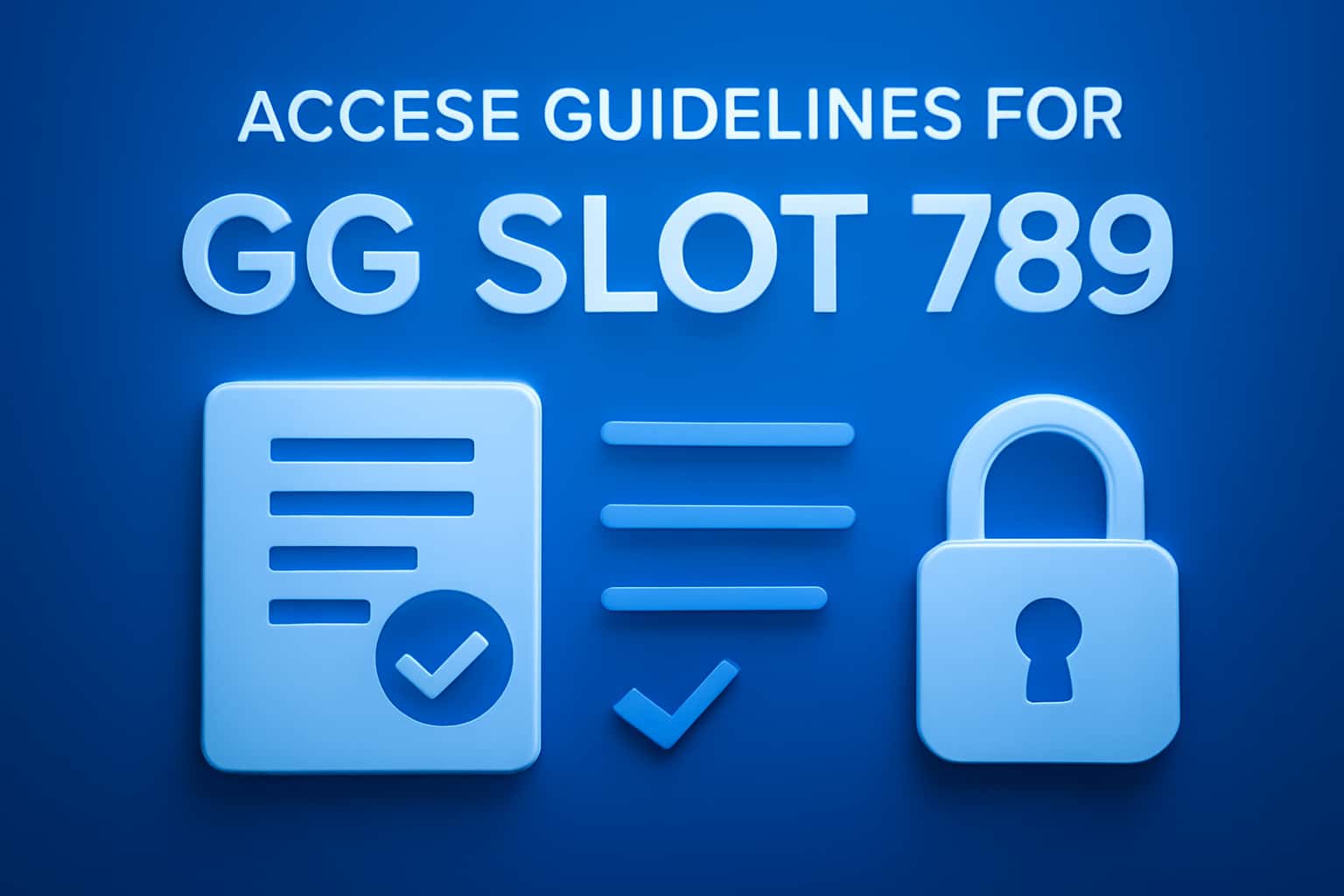 Informational scene showing guidelines for GG Slot 789 access.
