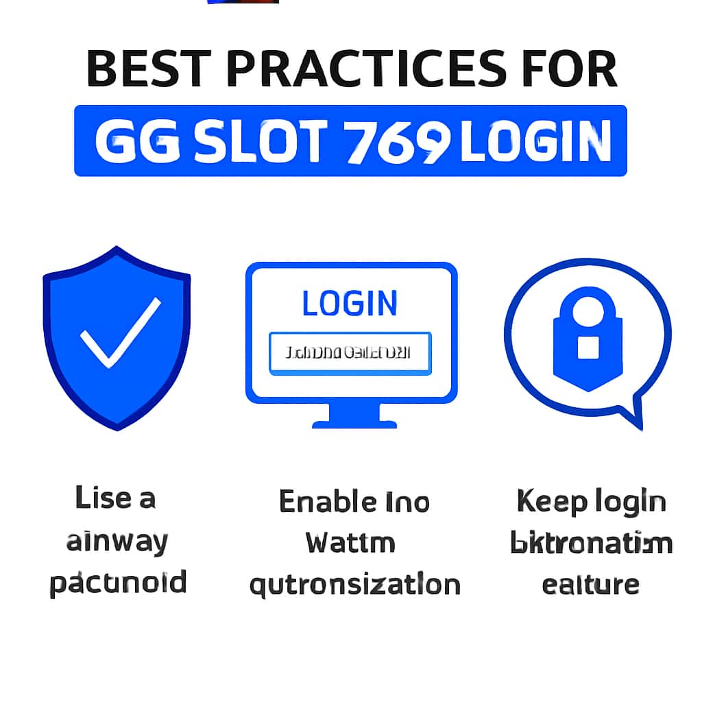 An educational diagram outlining the best practices for GG Slot 789 login.