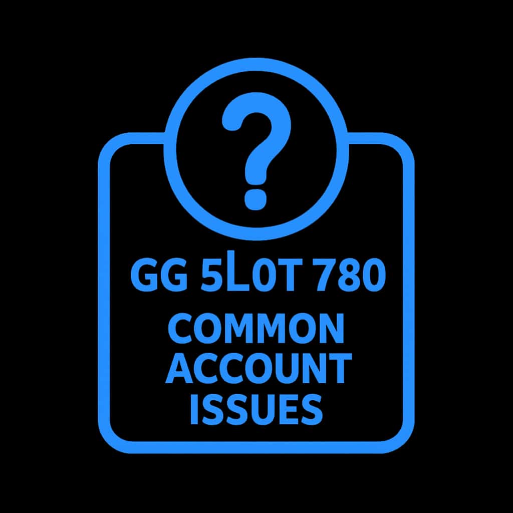A badge representing common account issues for GG Slot 789.