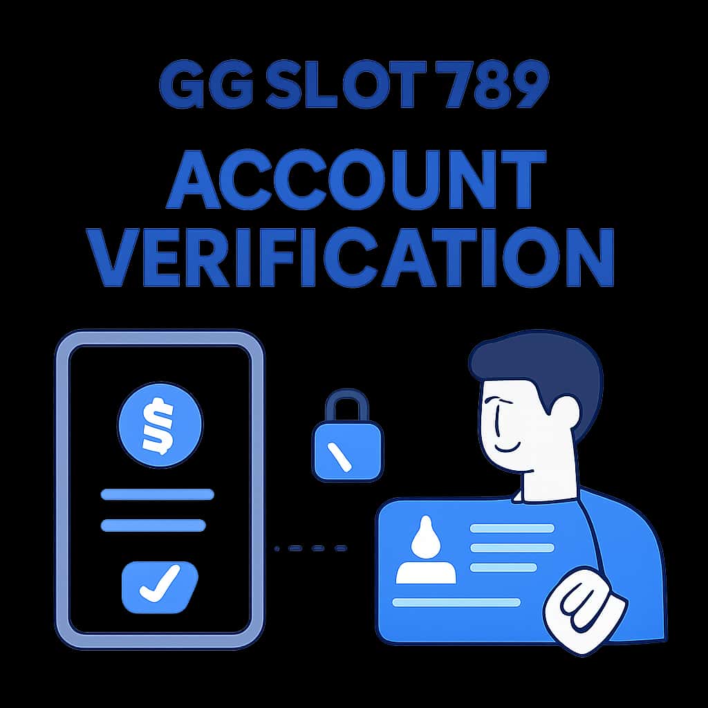 An educational diagram outlining the GG Slot 789 account verification steps.