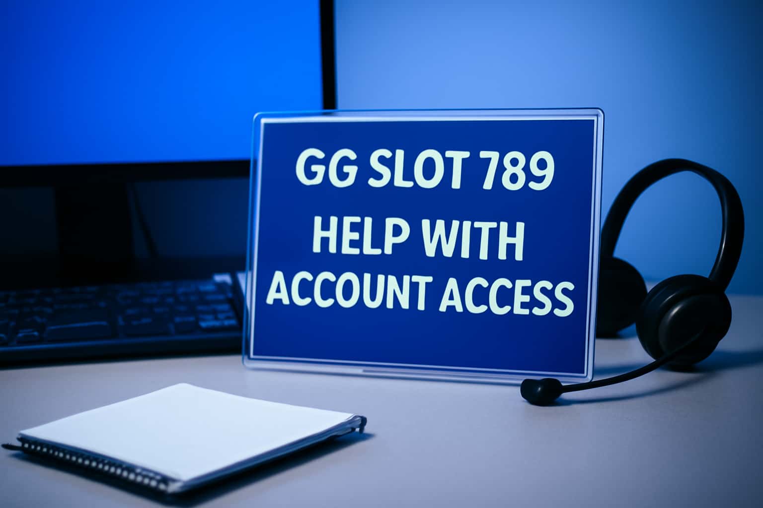 An informational graphic about GG Slot 789 account access, showcasing the name in a professional design.