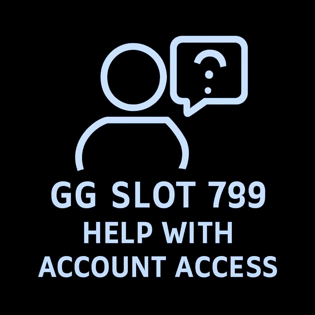 Icon representing GG Slot 789 account access help, designed formally and simply.