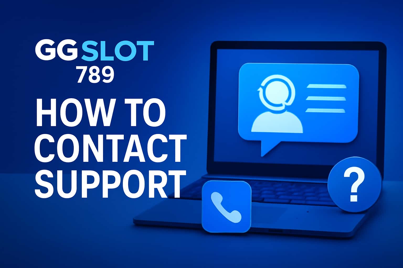 An informative visual guide for contacting GG Slot 789 support.