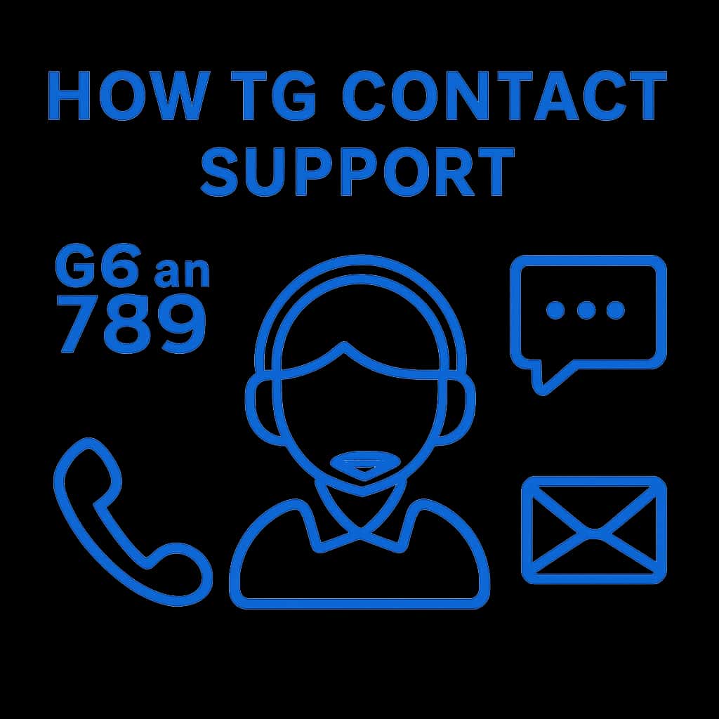 A diagram outlining contact methods for GG Slot 789 support.