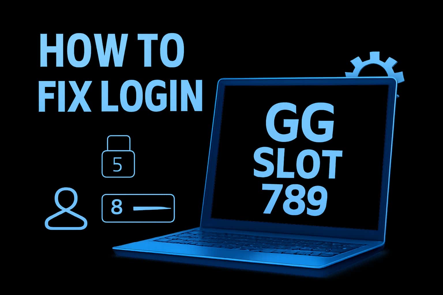 Informational scene depicting login assistance for GG Slot 789.