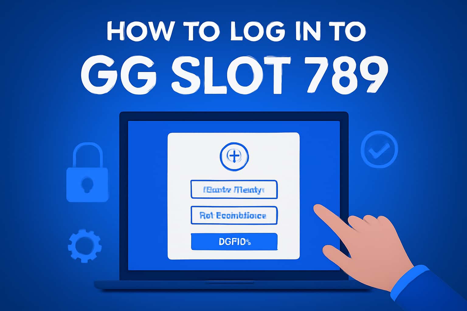A high-tech representation of the GG Slot 789 login process illustrating user interaction.