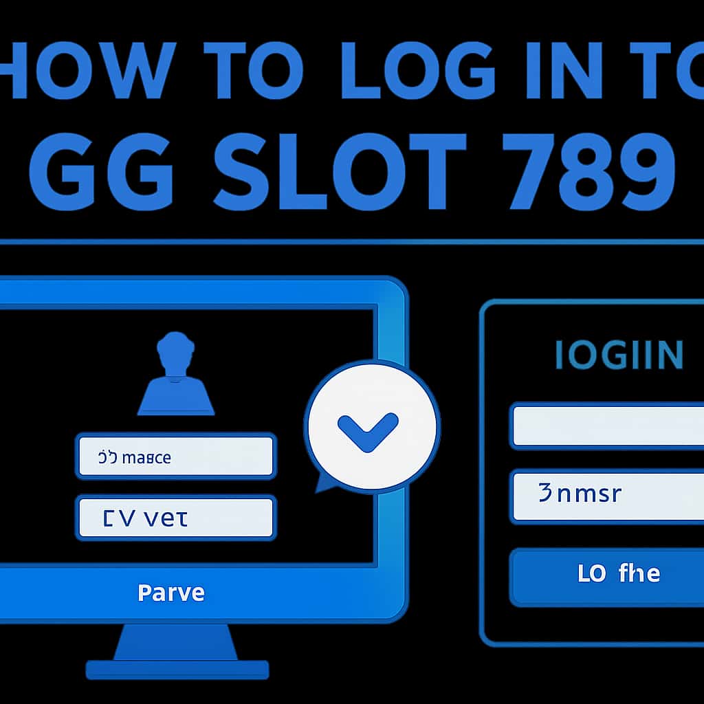 An informative diagram detailing the login process for GG Slot 789.
