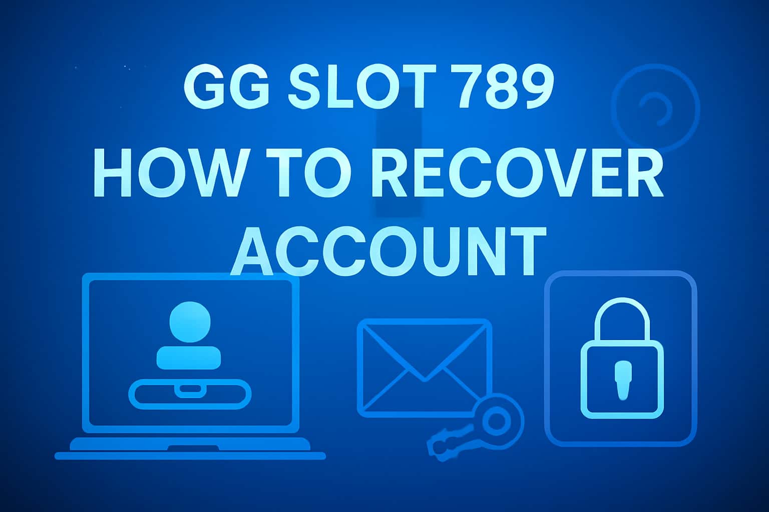 An informative scene depicting account recovery steps for GG Slot 789
