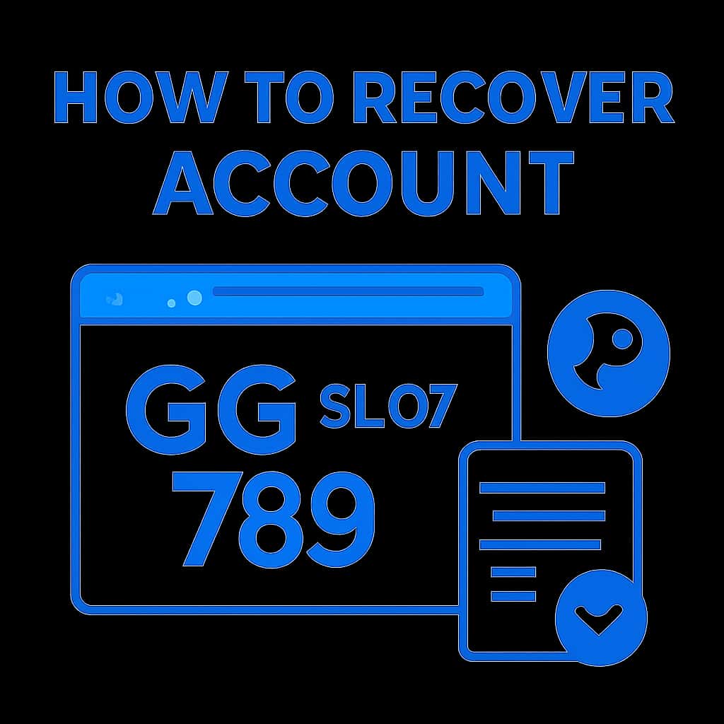An educational diagram outlining the steps to recover GG Slot 789 account