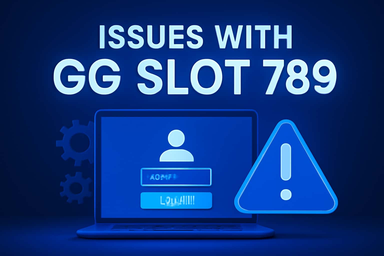 An informational display regarding issues encountered during GG Slot 789 login.