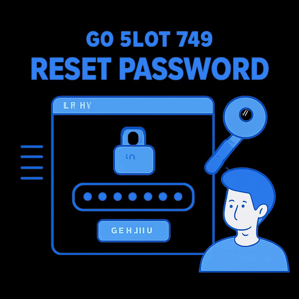 An instructional diagram outlining the steps to reset the password for GG Slot 789.