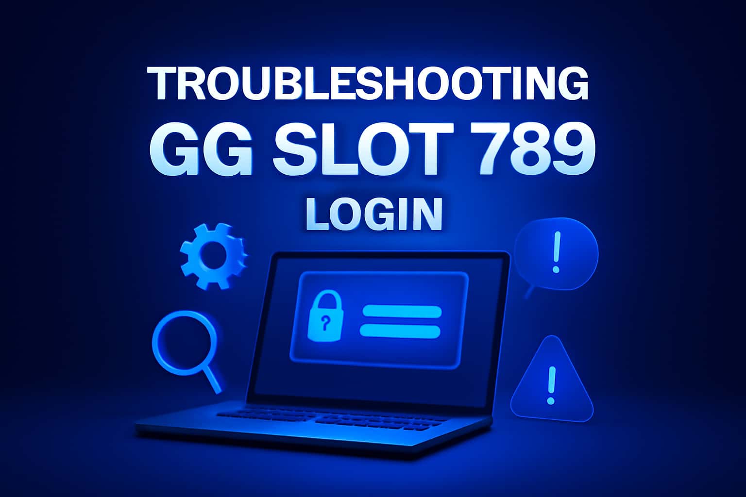 An informational graphic showcasing the troubleshooting process for GG Slot 789 Login.